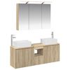 vidaXL Juego de Muebles de Ba&ntilde;o 4 pcs Roble Sonoma