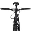 vidaXL Bicicleta de pi&ntilde;&oacute;n fijo negro y verde 700c 59 cm