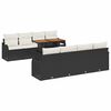 vidaXL Conjunto de sof&aacute; de jard&iacute;n 7 uds. Negro y crema