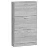 vidaXL Mueble zapatero madera contrachapada gris Sonoma 59x17x108 cm