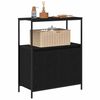 vidaXL Mueble de baño con estantes roble negro 76,5x35x95 cm