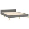 vidaXL Cama sin colch&oacute;n tela gris oscuro 140x190 cm