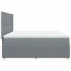 vidaXL Cama box spring con colch&oacute;n tela gris claro 180x200 cm
