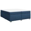 vidaXL Cama box spring con colch&oacute;n tela azul 200x200 cm
