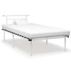 vidaXL Estructura de cama sin colch&oacute;n metal blanco 100x200 cm
