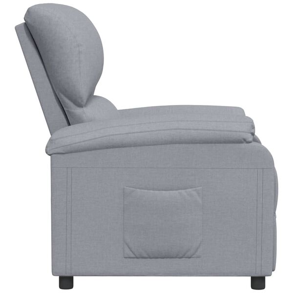 vidaXL Sillón reclinable de tela gris claro