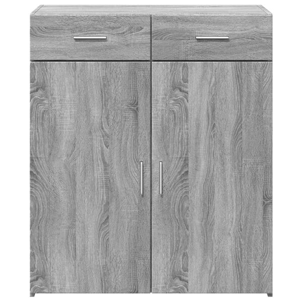vidaXL Aparador madera de ingenier&iacute;a gris Sonoma 80x42,5x93 cm