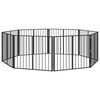 vidaXL Puerta para perros 8 uds. Negro 100 x 80 cm Acero Galvanizado
