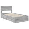 vidaXL Estructura de cama con cabecera Gris Sonoma 100 x 200 cm