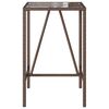 vidaXL Mesa de bar de exterior ratán sintético marrón 70x70x110 cm