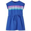 Vestido infantil con cord&oacute;n azul cobalto 140