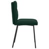 vidaXL Sillas de comedor 4 unidades terciopelo verde oscuro