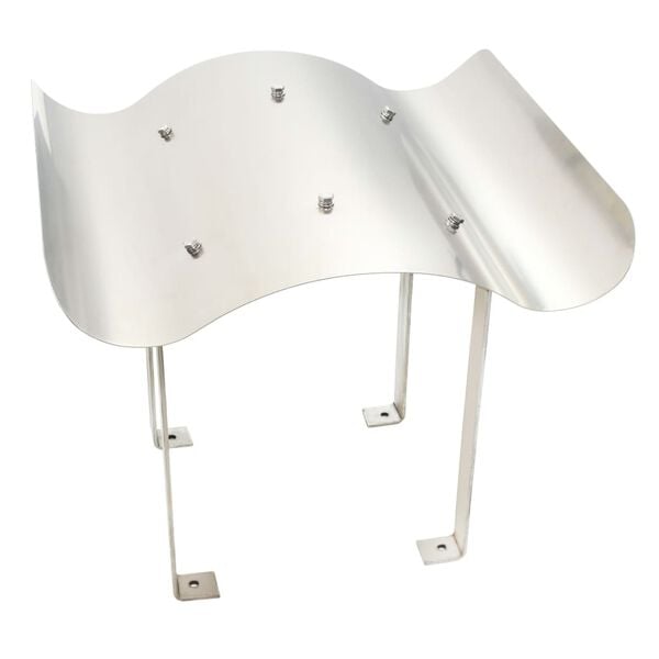vidaXL Sombrerete de chimenea de acero inoxidable 60 x 60 x 38 cm