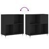 vidaXL Mueble para discos madera contrachapada negro 84,5x38x89 cm