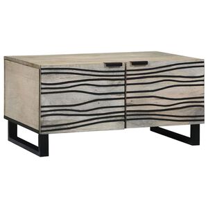 vidaXL Mesa de Caf&eacute; Beige y Negro 80 x 50 x 40 cm