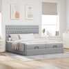 vidaXL Estructura de cama otomana colchones tela gris claro 180x200cm
