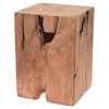 H&S Collection Taburete de madera de teca reciclada