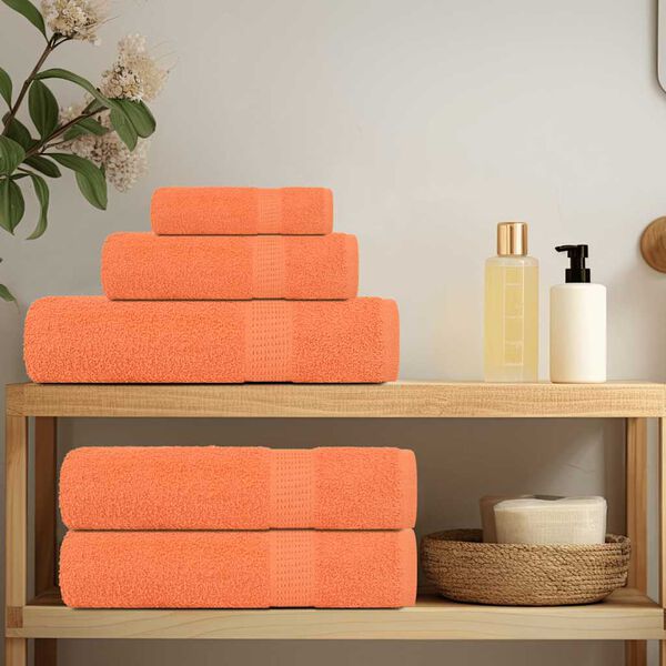 vidaXL Toallas de ba&ntilde;o FROGN 10 uds naranja 100x150 cm 360 g/m&sup2;