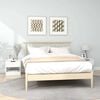 vidaXL Mesita de noche 2 uds madera contrachapada blanco brillante