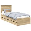 vidaXL Estructura de cama Roble Sonoma 75 x 190 cm Madera Ingenieril