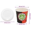 vidaXL Vasos de café de papel con tapa 1000 uds 4oz 120ml