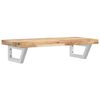 vidaXL Estante de lavabo de pared acero y madera maciza de acacia