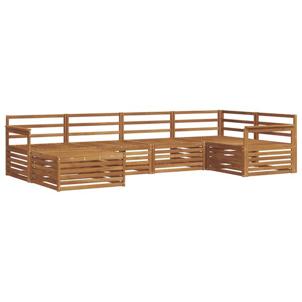 vidaXL Conjunto de sof&aacute;s de exterior 6 pcs Natural