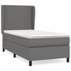 vidaXL Cama box spring con colch&oacute;n cuero sint&eacute;tico gris 80x200 cm