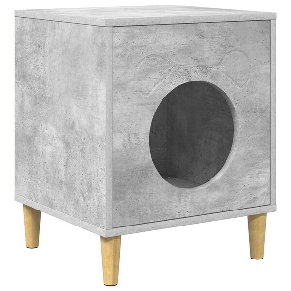 vidaXL Casa para Gatos Concreto 42,5 x 40 x 53 cm Madera de ingenier&iacute;a