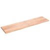 vidaXL Tablero mesa madera roble tratada marr&oacute;n claro 200x50x(2-4) cm
