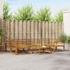 vidaXL Conjunto de sof&aacute;s de exterior 7 pcs Natural
