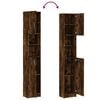 vidaXL Armario baño madera de ingeniería roble ahumado 32x25,5x190 cm