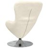 vidaXL Sillón huevo Crema 63 x 73 x 90 cm Terciopelo