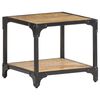 vidaXL Mesa de centro de madera maciza de mango rugosa 40x40x36 cm