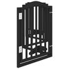 vidaXL Puerta para perros plegable 6 paneles madera &aacute;lamo negra 300 cm