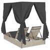 vidaXL Tumbona doble con techito Gris claro 205 x 129 x 200 cm
