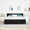 vidaXL Cama tipo Box Spring con colch&oacute;n Negro 180 x 200 cm Terciopelo