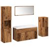vidaXL Juego de muebles de ba&ntilde;o 5 piezas madera ingenier&iacute;a envejecida