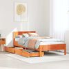 vidaXL Estructura de cama sin colch&oacute;n madera de pino marr&oacute;n 90x200 cm