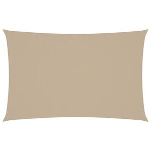 vidaXL Toldo de vela rectangular tela Oxford beige 4x7 m