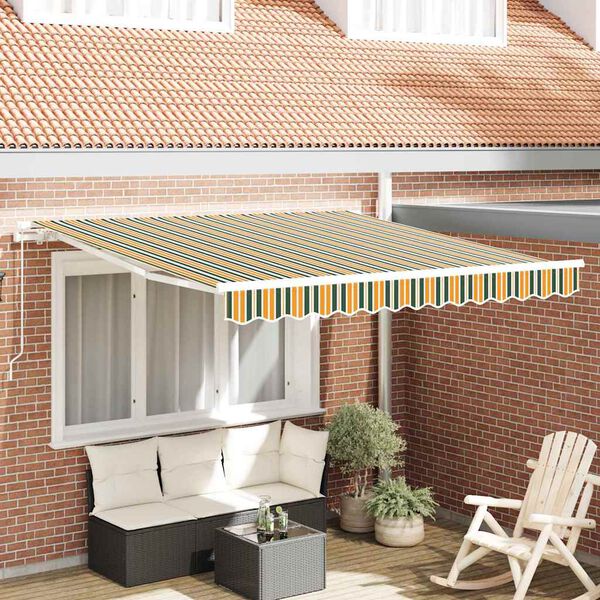 vidaXL Toldo Retr&aacute;ctil Multicolor 350 x 250 cm Poli&eacute;ster y Aluminio