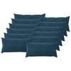 vidaXL Funda de almohada 12 pcs HEERLEN Azul 40 x 80 cm Terciopelo