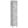 vidaXL Aparador de madera contrachapada gris hormig&oacute;n 34,5x34x180 cm