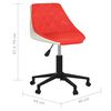 vidaXL Silla de oficina giratoria de cuero sint&eacute;tico rojo y blanco