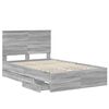 vidaXL Estructura de cama Gris Sonoma 120 x 200 cm Madera Ingenieril