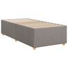 vidaXL Cama box spring con colch&oacute;n tela gris taupe 100x200 cm