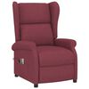 vidaXL Sillón orejero de masaje eléctrico de tela rojo tinto