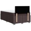 vidaXL Cama box spring con colch&oacute;n tela marr&oacute;n oscuro 120x200 cm
