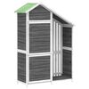 vidaXL Cobertizo herramientas jard&iacute;n madera pino gris 120x53,5x170 cm