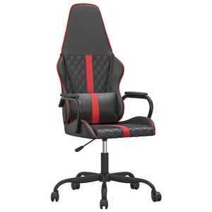 vidaXL Silla gaming cuero sint&eacute;tico negro y rojo